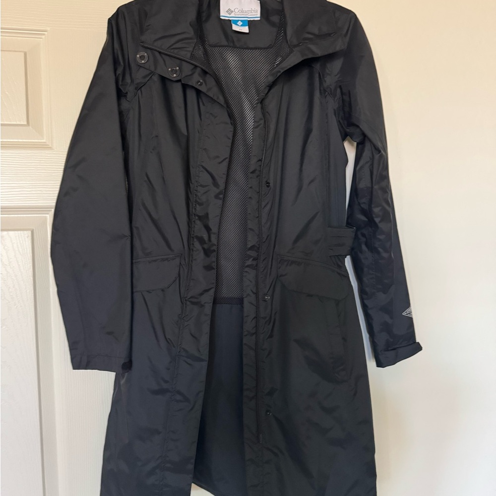 Columbia Pardon My Trench coat jacket. Women’s black XS rain wind